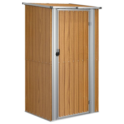 Vidaxl Garden Shed 118.5x97x209.5 cm verzinkter Stahlbraun