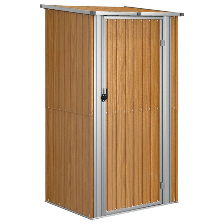 Vidaxl Garden Shed 118.5x97x209.5 cm verzinkter Stahlbraun