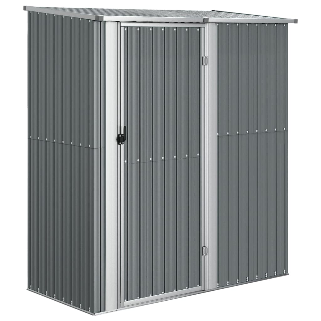Vidaxl Garden Shed 180.5x97x209.5 cm verzinkter Stahl grau