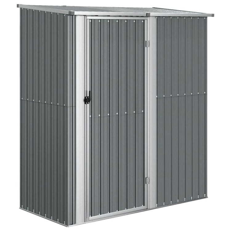 Vidaxl Garden Shed 180.5x97x209.5 cm verzinkter Stahl grau