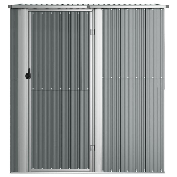 Vidaxl Garden Shed 180.5x97x209.5 cm verzinkter Stahl grau