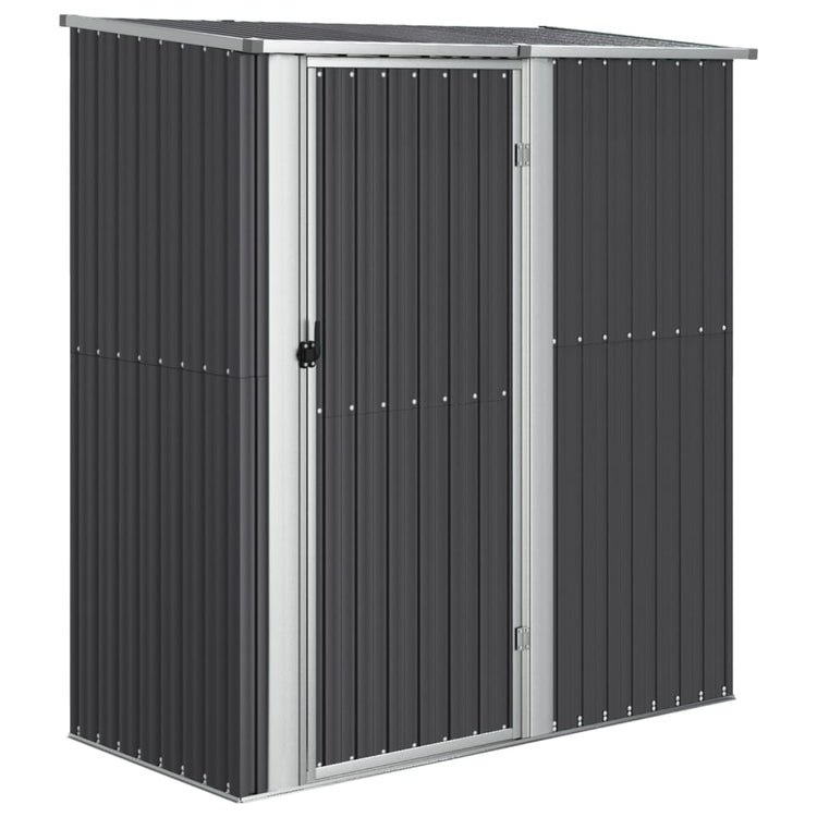 Vidaxl Garden Shed 180.5x97x209.5 cm verzinkter Stahl -Anthrazit