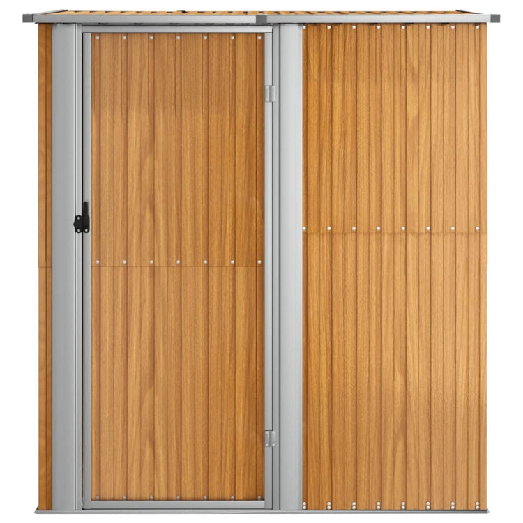 Vidaxl Gartenschuppen 180.5x97x209.5 cm verzinkter Stahlbraun