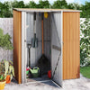 Vidaxl Gartenschuppen 180.5x97x209.5 cm verzinkter Stahlbraun