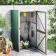 Vidaxl Garden Shed 88x89x161 cm verzinkter Stahlgrün