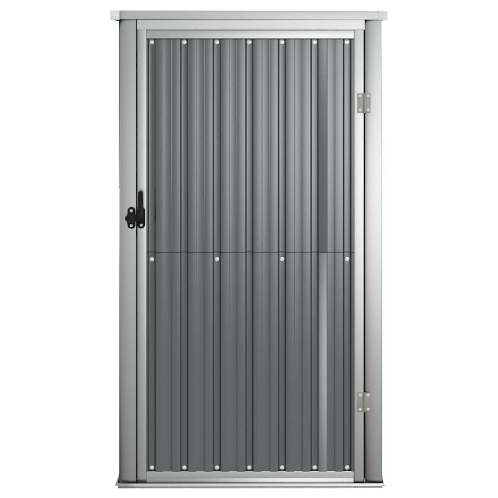 Vidaxl Garden Shed 88x89x161 cm verzinkter Stahl grau