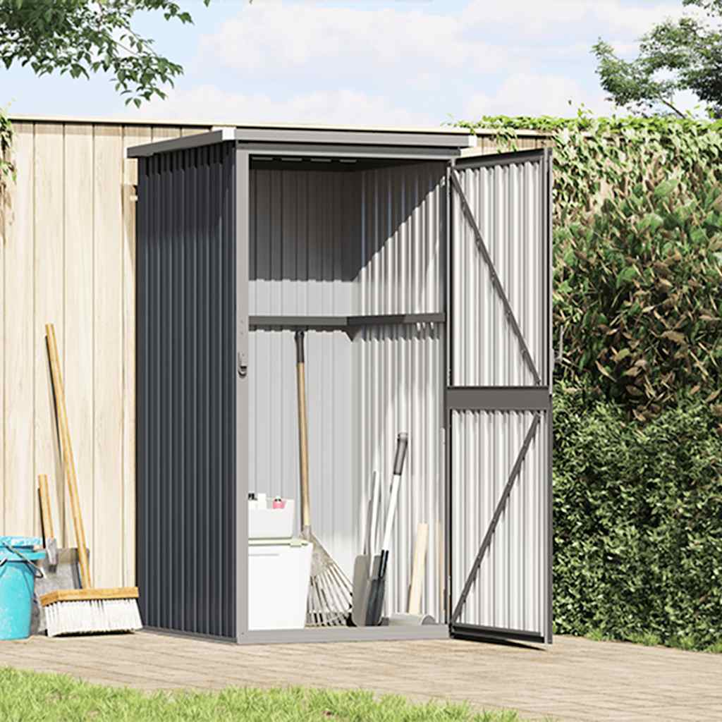 Vidaxl Garden Shed 88x89x161 cm verzinkter Stahl -Anthrazit -Gelenkt