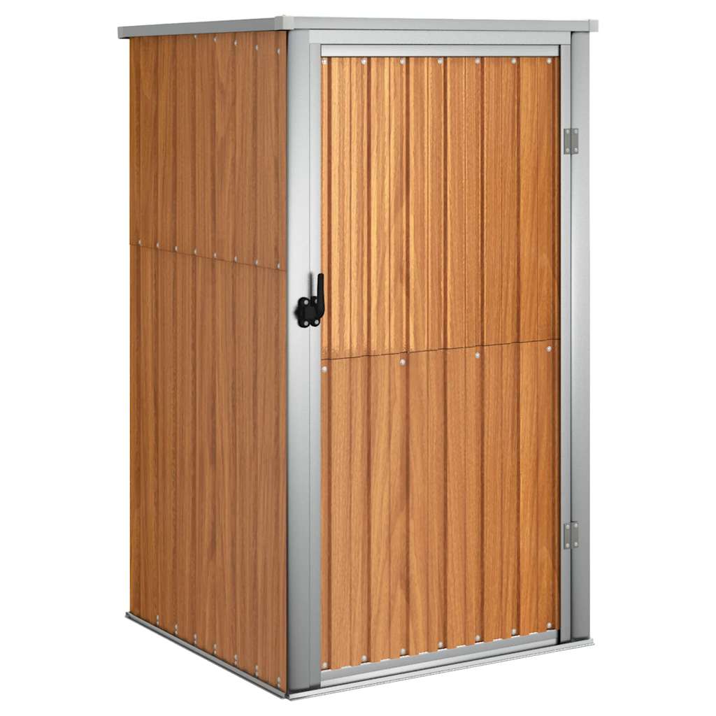Vidaxl Garden Shed 88x89x161 cm verzinkter Stahlbraun