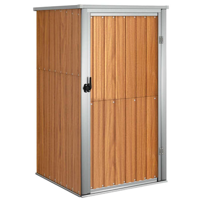 Vidaxl Garden Shed 88x89x161 cm verzinkter Stahlbraun