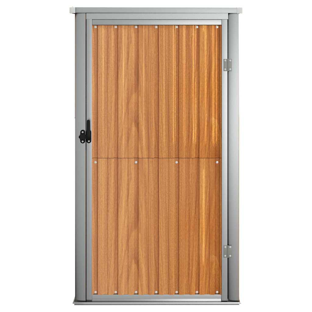 Vidaxl Garden Shed 88x89x161 cm verzinkter Stahlbraun