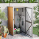 Vidaxl Garden Shed 88x89x161 cm verzinkter Stahlbraun