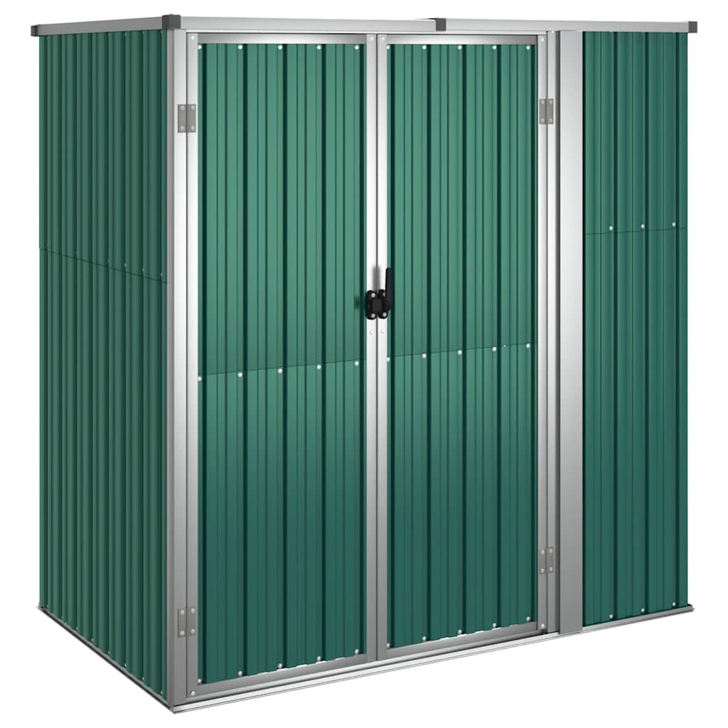 Vidaxl Garden Shed 161x89x161 cm verzinkter Stahlgrün