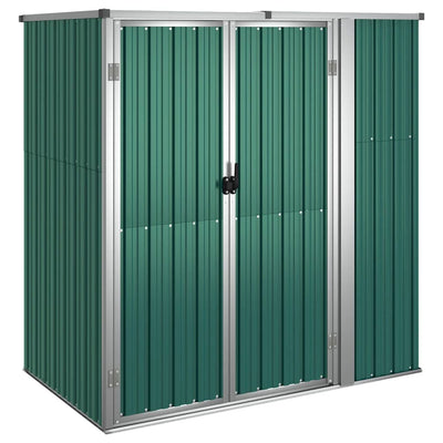 Vidaxl Garden Shed 161x89x161 cm verzinkter Stahlgrün