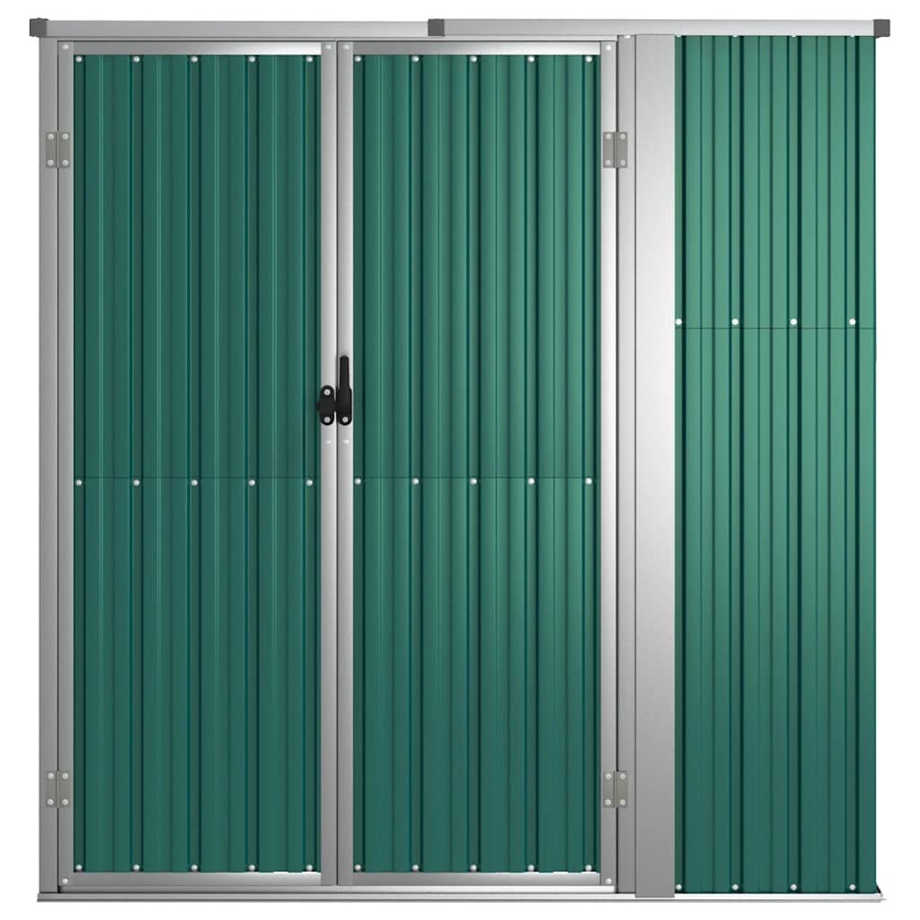 Vidaxl Garden Shed 161x89x161 cm verzinkter Stahlgrün