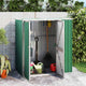 Vidaxl Garden Shed 161x89x161 cm verzinkter Stahlgrün