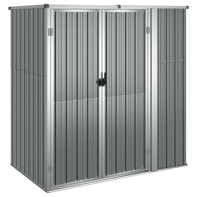 Vidaxl Garden Shed 161x89x161 cm verzinkter Stahl grau