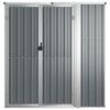 Vidaxl Garden Shed 161x89x161 cm verzinkter Stahl grau