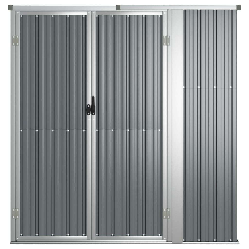 Vidaxl Garden Shed 161x89x161 cm verzinkter Stahl grau
