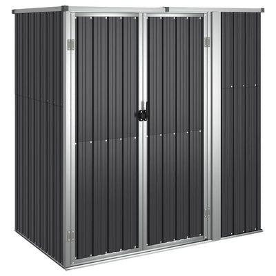 Vidaxl Garden Shed 161x89x161 cm verzinkter Stahl -Anthrazit -Gelenter