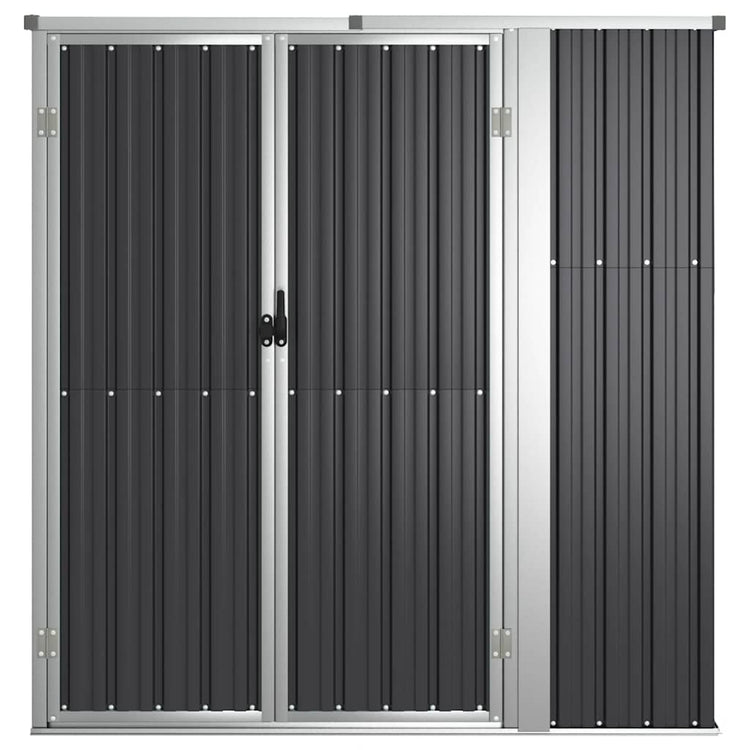 Vidaxl Garden Shed 161x89x161 cm verzinkter Stahl -Anthrazit -Gelenter