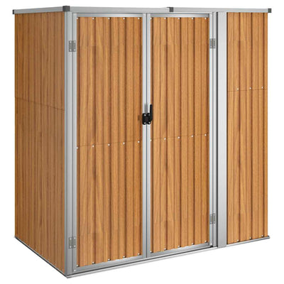 Vidaxl Garden Shed 161x89x161 cm verzinkter Stahlbraun