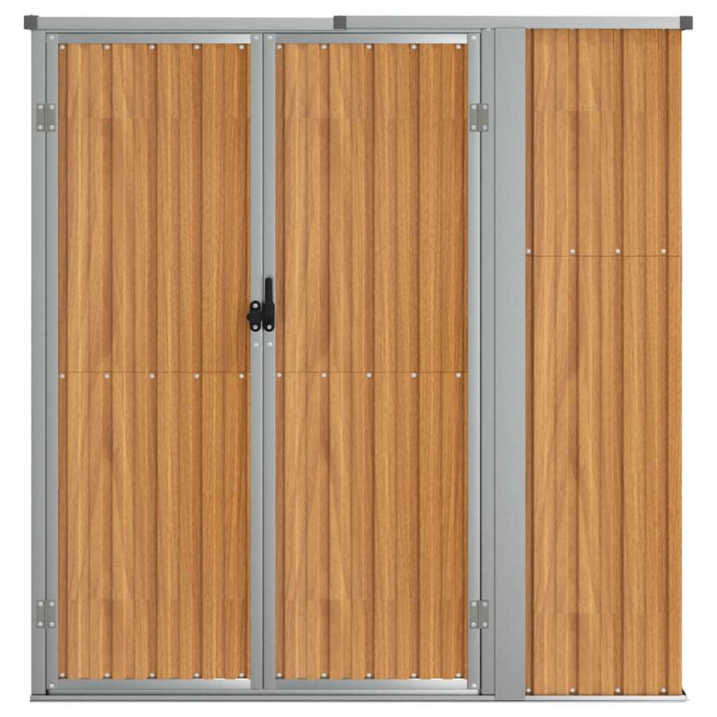 Vidaxl Garden Shed 161x89x161 cm verzinkter Stahlbraun