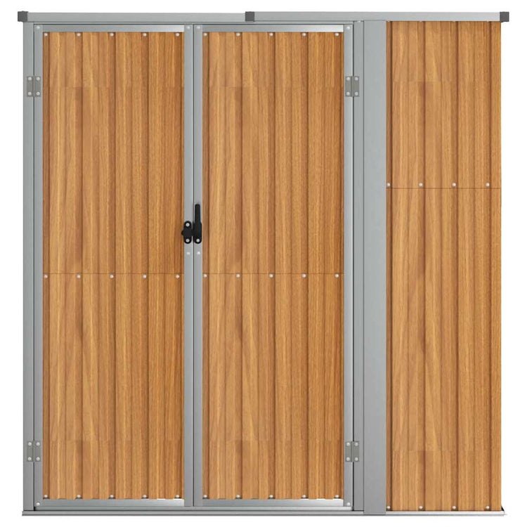 Vidaxl Garden Shed 161x89x161 cm verzinkter Stahlbraun