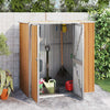Vidaxl Garden Shed 161x89x161 cm verzinkter Stahlbraun