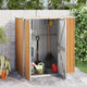 Vidaxl Garden Shed 161x89x161 cm verzinkter Stahlbraun