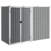 Vidaxl Garden Shed 225x89x161 cm verzinkter Stahl grau