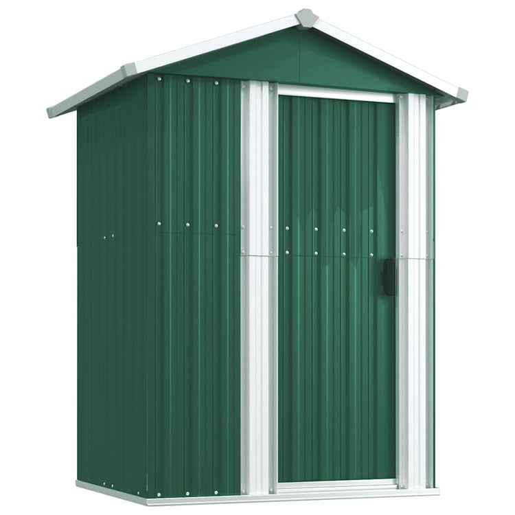 Vidaxl Garden Shed 126x97.5x177 cm verzinkter Stahlgrün