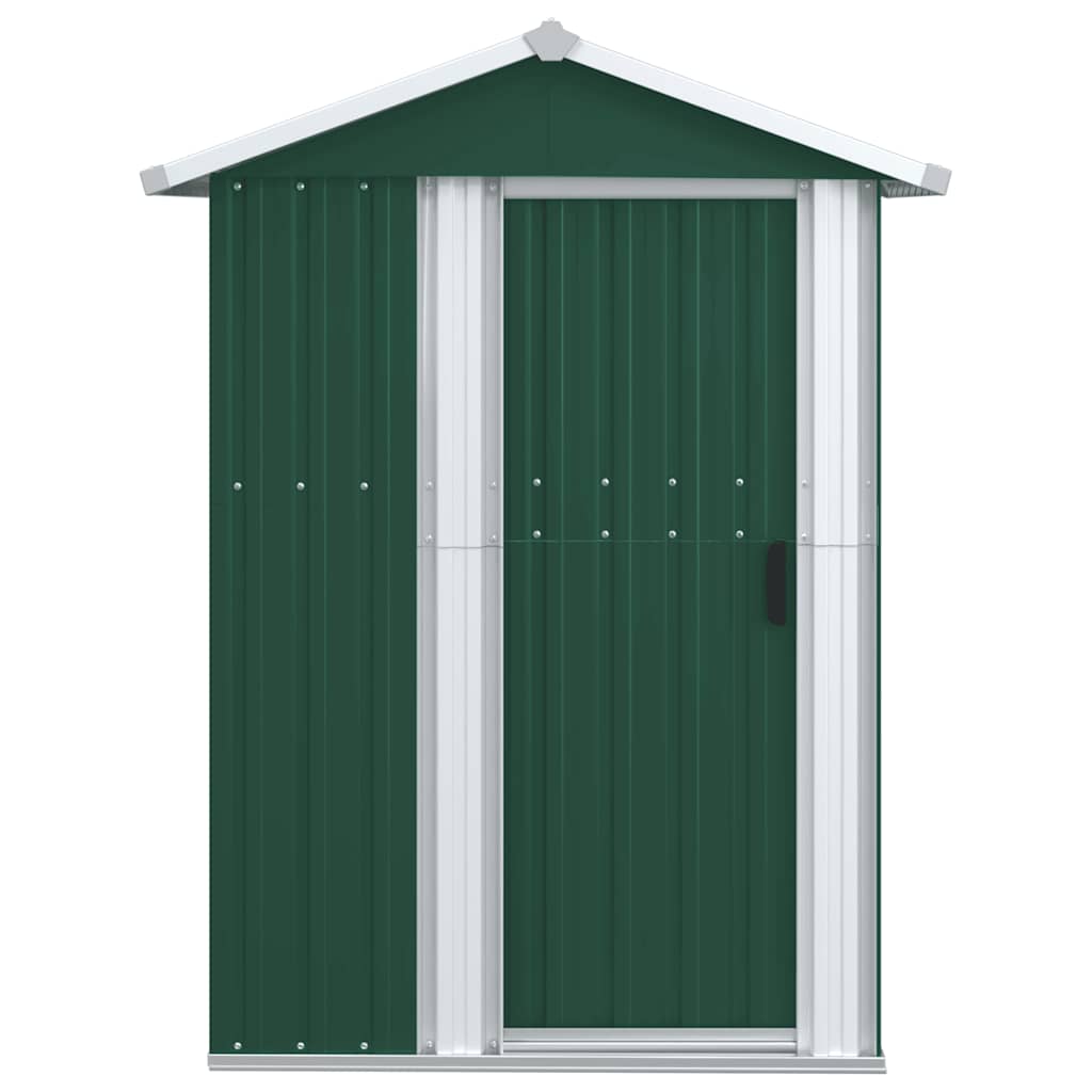 Vidaxl Garden Shed 126x97.5x177 cm verzinkter Stahlgrün