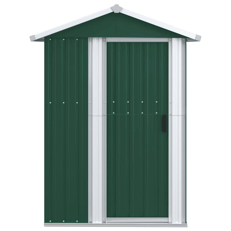 Vidaxl Garden Shed 126x97.5x177 cm verzinkter Stahlgrün
