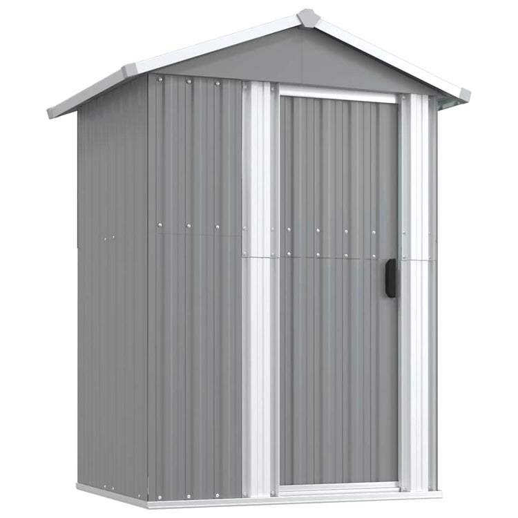 Vidaxl Garden Shed 126x97.5x177 cm verzinkter Stahl grau