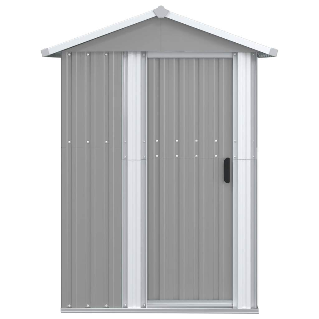 Vidaxl Garden Shed 126x97.5x177 cm verzinkter Stahl grau
