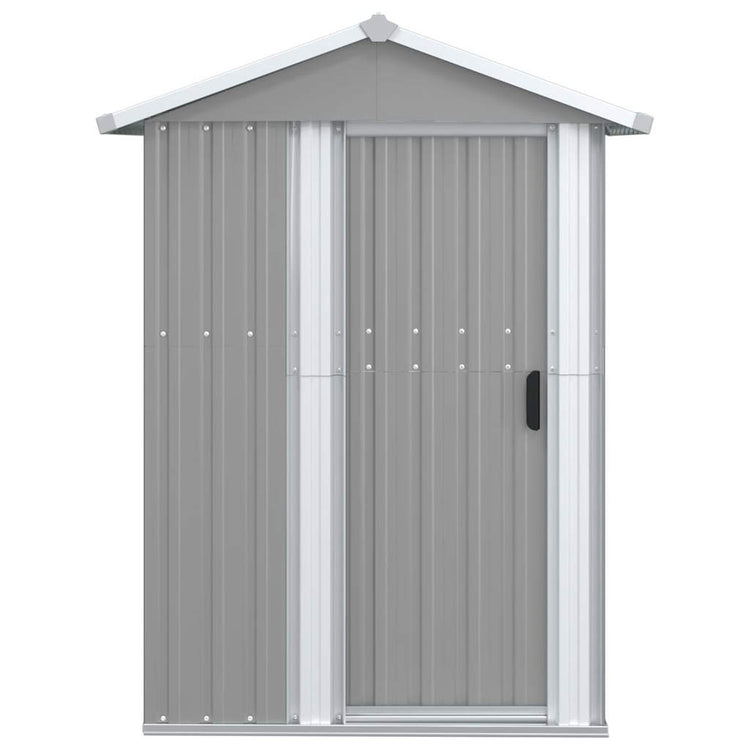 Vidaxl Garden Shed 126x97.5x177 cm verzinkter Stahl grau