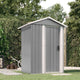 Vidaxl Garden Shed 126x97.5x177 cm verzinkter Stahl grau