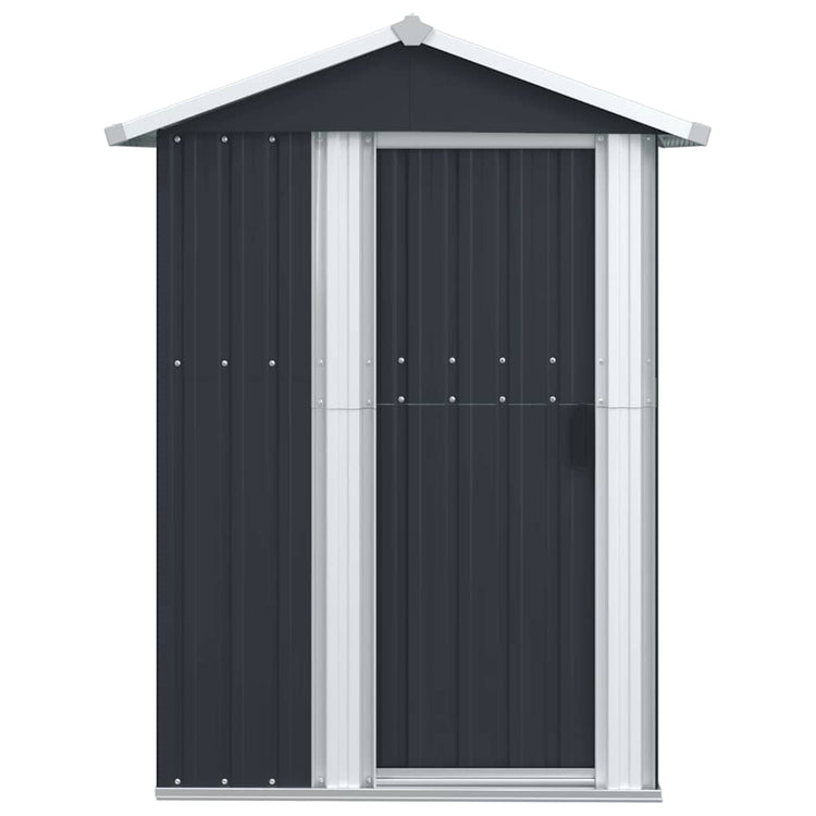 Vidaxl Garden Shed 126x97.5x177 cm verzinkter Stahl -Anthrazitfarbe