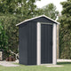 Vidaxl Garden Shed 126x97.5x177 cm verzinkter Stahl -Anthrazitfarbe