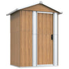 Vidaxl Garden Shed 126x97.5x177 cm verzinkter Stahlbraun