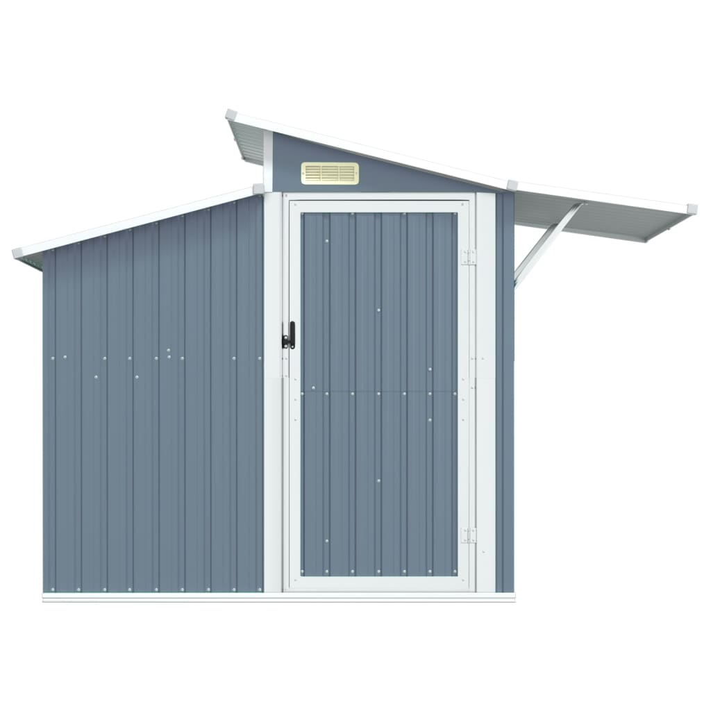 Vidaxl Garden Shed 270x130x208,5 cm verzinkter Stahl grau