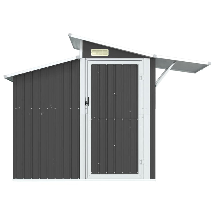 Vidaxl Garden Shed 270x130x208,5 cm verzinkte Stahl -Anthrazitfarbe