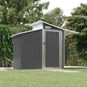 Vidaxl Garden Shed 270x130x208,5 cm verzinkte Stahl -Anthrazitfarbe - afbeelding 1