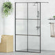 Vidaxl begehete Duschwand 115x195 cm ESG-Glas transparent und schwarz