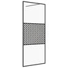 Vidaxl Walk-in Duschwand 80x195 cm ESG-Glas transparent und schwarz