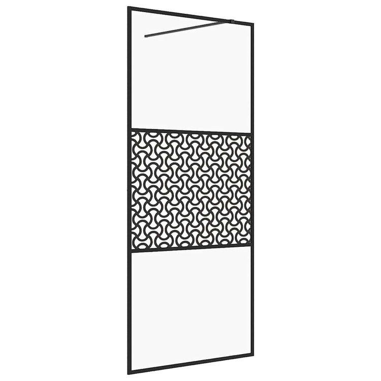 Vidaxl Walk-in Duschwand 80x195 cm ESG-Glas transparent und schwarz