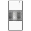 Vidaxl begehete Duschwand 100x195 cm ESG-Glas transparent und schwarz