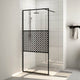 Vidaxl begehete Duschwand 115x195 cm ESG-Glas transparent und schwarz