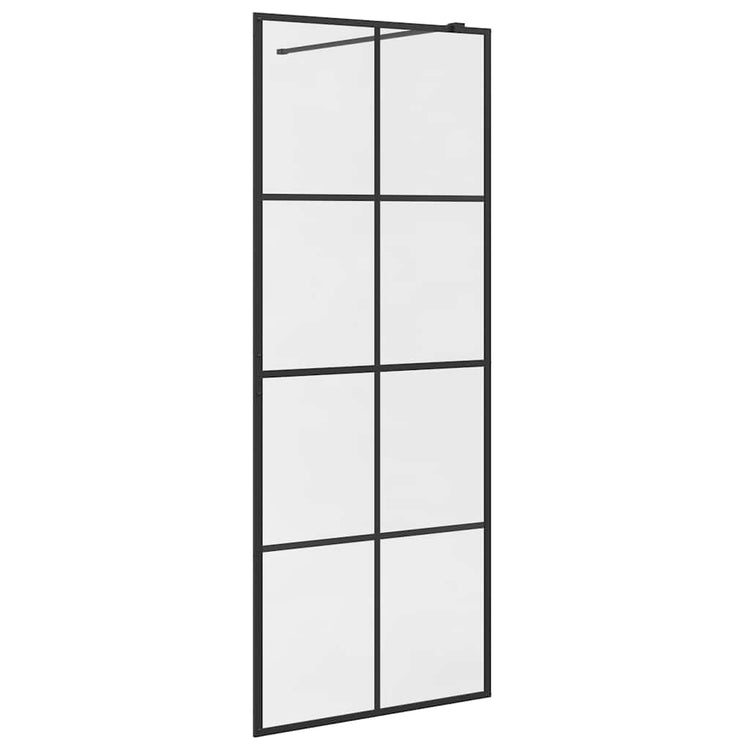 Vidaxl Walk-in Duschwand 80x195 cm ESG-Glas transparent und schwarz