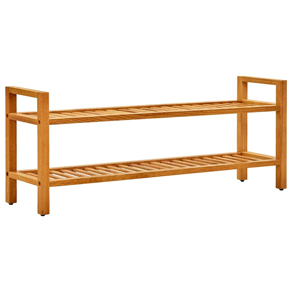 VIDAXL -Schuhregal mit 2 Regalen 100x27x40 cm Solid Eiche